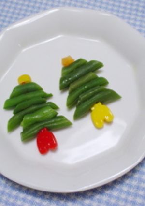お弁当に☆付け合せに☆いんげんツリー-レシピのメイン写真