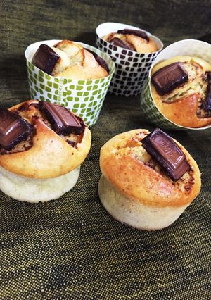 HM☆マフィン？チョコバナナカップケーキ-レシピのメイン写真