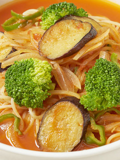 生スパゲティ野菜沢山のトマトスープ-レシピのメイン写真