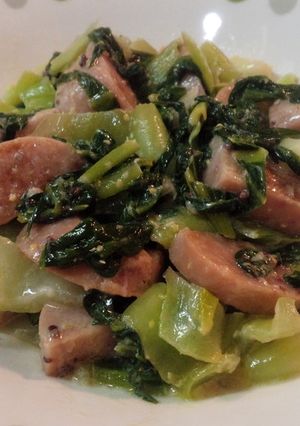 魚肉ソーセージで♪青梗菜のクリーム炒め-レシピのメイン写真
