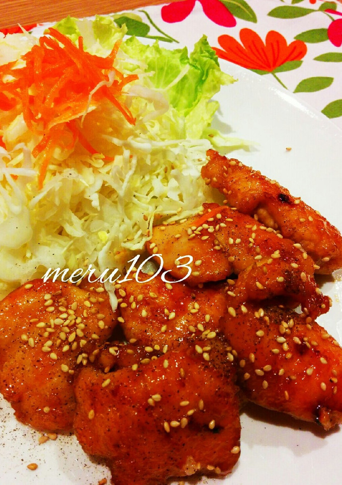 手羽先風! 鶏むね肉のスパイシー甘辛だれ-レシピのメイン写真