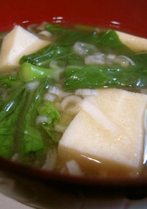 ＊＊高野豆腐と小松菜のお味噌汁＊＊-レシピのメイン写真