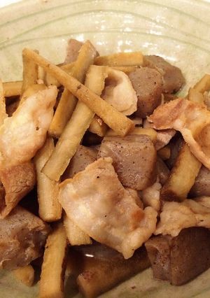 ごぼうと豚バラの炊いたん-レシピのメイン写真
