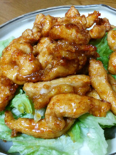骨なしチキンの甘辛唐揚げスティック♥-レシピのメイン写真