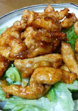 骨なしチキンの甘辛唐揚げスティック♥-レシピのメイン写真