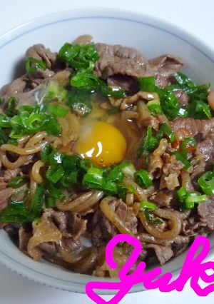肉じゃがの残り汁でリメイク！牛丼！-レシピのメイン写真