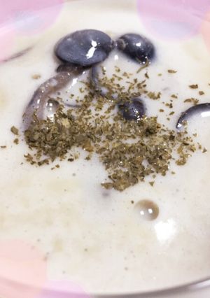 雑穀米、しじみとキノコの甘酒豆乳スープ-レシピのメイン写真