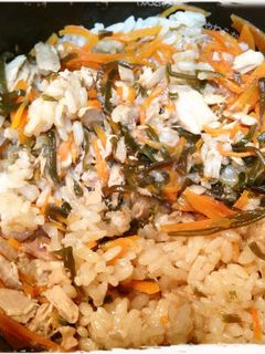 ツナと塩昆布の炊込みご飯-レシピのメイン写真