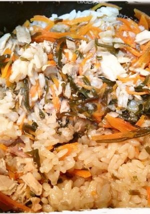 ツナと塩昆布の炊込みご飯-レシピのメイン写真