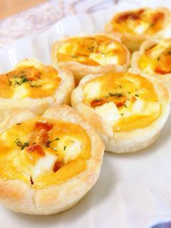 マフィン型で♪かぼちゃ&クリチのキッシュ-レシピのメイン写真