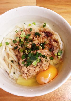 簡単♪夜食に！納豆うどん-レシピのメイン写真