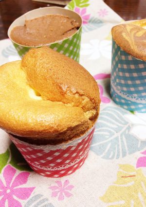 ふわふわ♪紙コップでシフォンケーキ♡-レシピのメイン写真