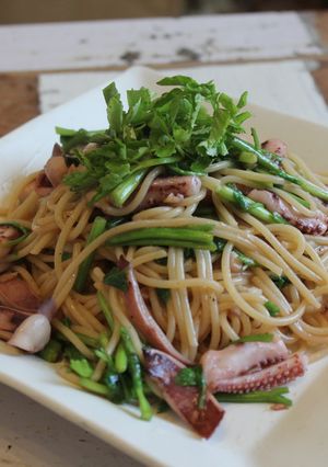 イカとせりのパスタ-レシピのメイン写真