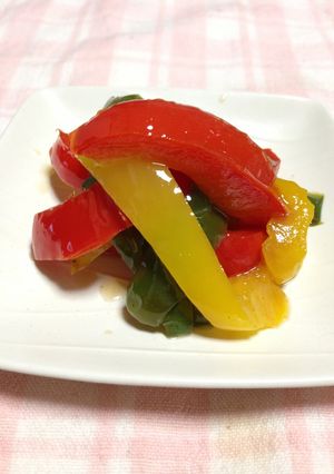 パプリカとピーマンのめんつゆ漬け-レシピのメイン写真