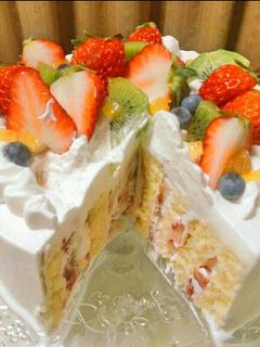 切ってビックリ!ロールショートケーキ-レシピのメイン写真