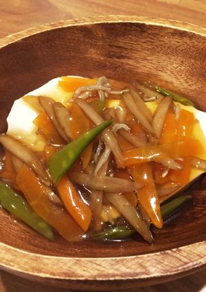 あんかけ豆腐☆柔らかじゃこと人参ごぼう-レシピのメイン写真