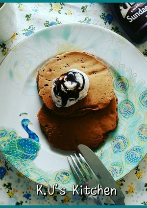 Wチョコバナナパンケーキ-レシピのメイン写真