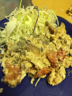 サラダ?!超簡単な卵と舞茸の炒め物-レシピのメイン写真