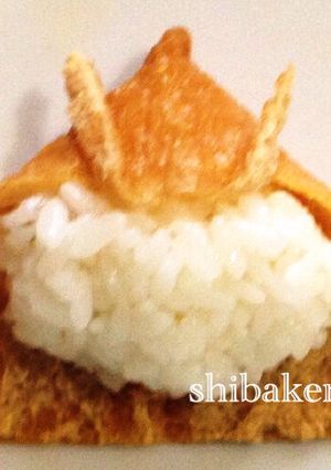 兜いなり寿司①簡単お弁当キャラ弁誕生日-レシピのメイン写真