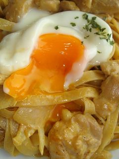 クリーミーカレーの親子ぱすた。-レシピのメイン写真