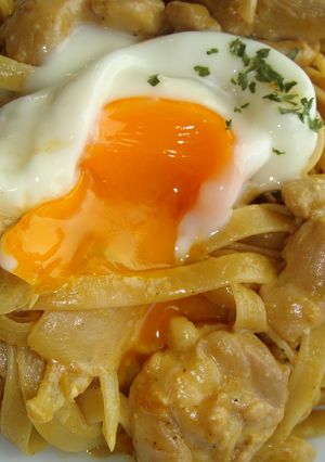 クリーミーカレーの親子ぱすた。-レシピのメイン写真