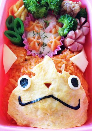 キャラ弁 チキンライスでジバニャン-レシピのメイン写真