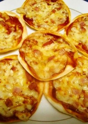 ★簡単！美味しい＊餃子の皮のピザ＊です♪-レシピのメイン写真