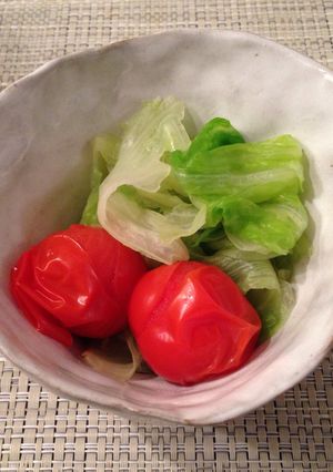 やさいの湯引き（レタスとトマト）-レシピのメイン写真