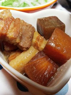蒟蒻と大根の甘辛い煮豚-レシピのメイン写真