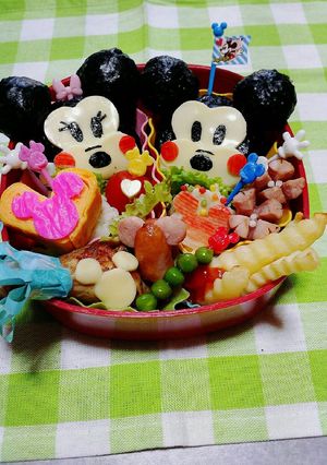 キャラ弁♪ミッキー＆ミニー-レシピのメイン写真