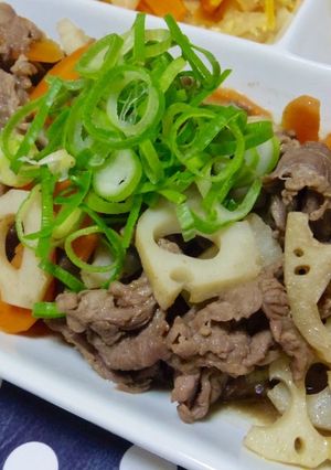 牛肉×れんこん♡簡単甘辛炒め-レシピのメイン写真