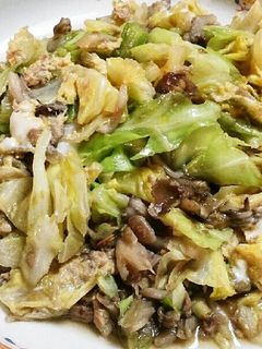 キャベツと舞茸とシーチキン炒め卵とじ-レシピのメイン写真