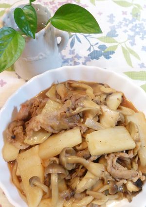 ♪長芋ときのこのバター醤油焼き♪-レシピのメイン写真