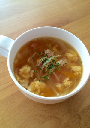ふわふわ卵入り野菜たっぷりスープ♫-レシピのメイン写真