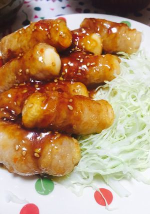 簡単うま辛っ豚コマの豆腐巻き♡-レシピのメイン写真