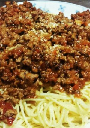 ごく普通のミートソースパスタ-レシピのメイン写真
