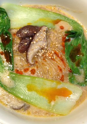 ☆本格的カロリーオフ！坦々麺風春雨スープ-レシピのメイン写真