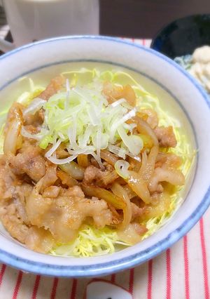 豚こまの味噌炒め丼-レシピのメイン写真