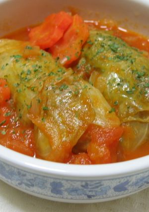 トマトたっぷり豆腐のロールキャベツ-レシピのメイン写真