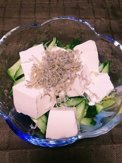 豆腐ときゅうりとちりめんのサラダ-レシピのメイン写真