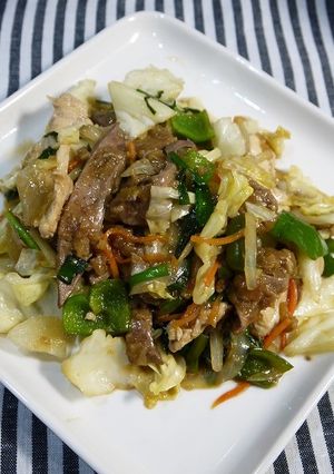 鉄分吸収アップ！ニラレバチキン炒め-レシピのメイン写真