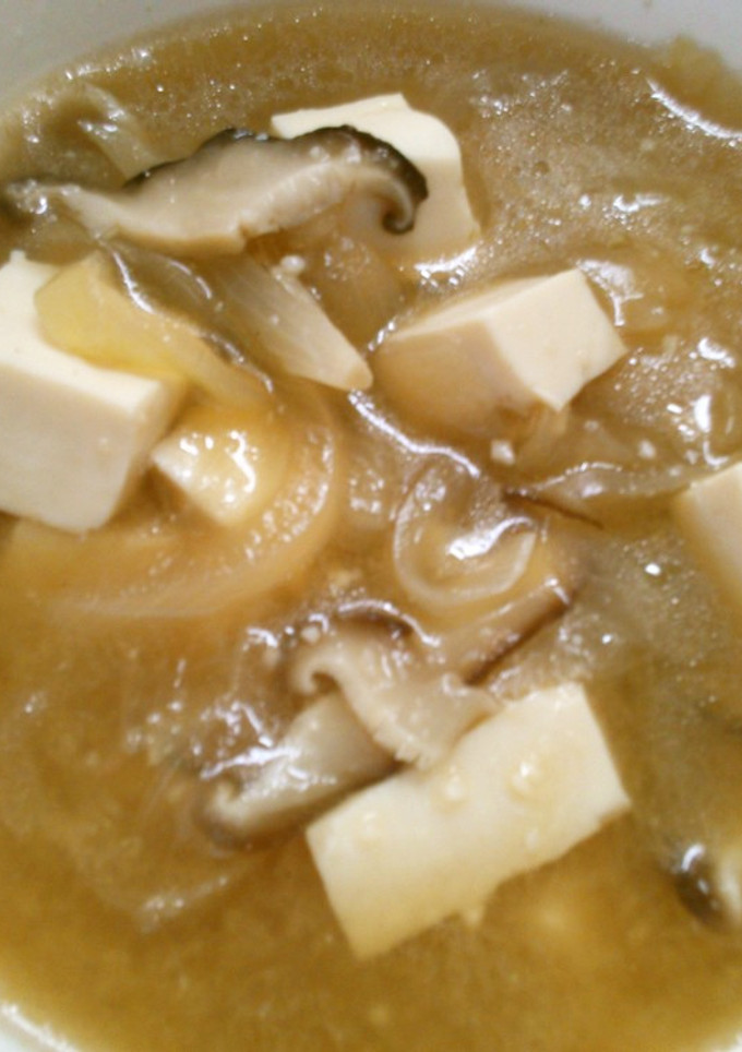 とろとろ　玉ねぎ　椎茸　豆腐　中華スープ-レシピのメイン写真