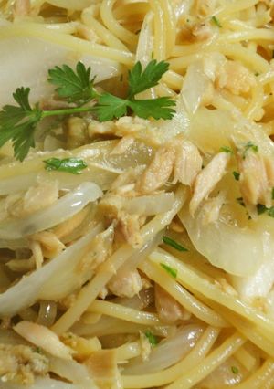 超簡単！ツナと新玉ねぎの和風スパゲテイー-レシピのメイン写真