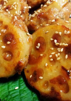 大葉香る♪レンコンの肉詰め-レシピのメイン写真