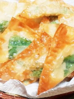チーズと大葉のワンタンの皮包み揚げ-レシピのメイン写真
