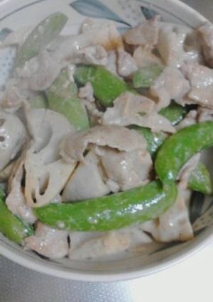 豚肉とレンコンの辛子マヨ炒め-レシピのメイン写真