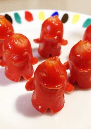 簡単 キャラ弁 おかず ソーセー人①-レシピのメイン写真