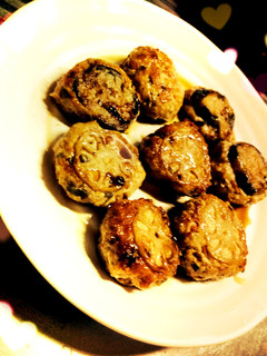 蓮根と茄子の鶏つくね焼き-レシピのメイン写真