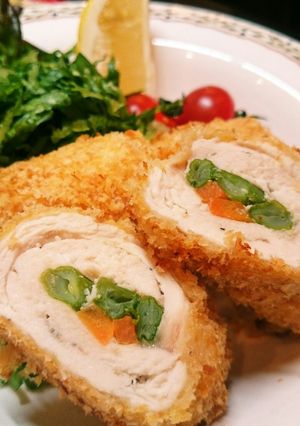 揚げないヘルシー✾鶏胸肉のロールフライ-レシピのメイン写真