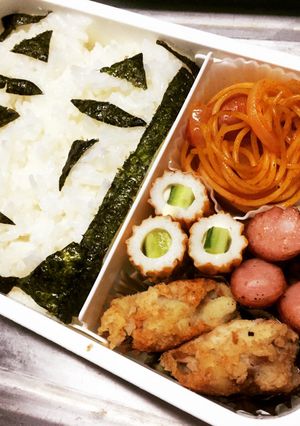 海苔だけで簡単キャラ弁♡かおなし-レシピのメイン写真